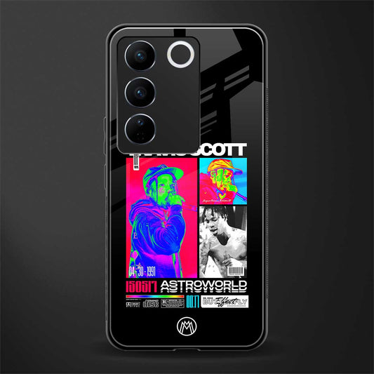 travis scott astroworld back phone cover | glass case for vivo v27 pro 5g