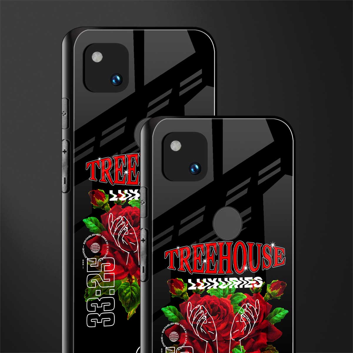 treehouse back phone cover | glass case for google pixel 4a 4g