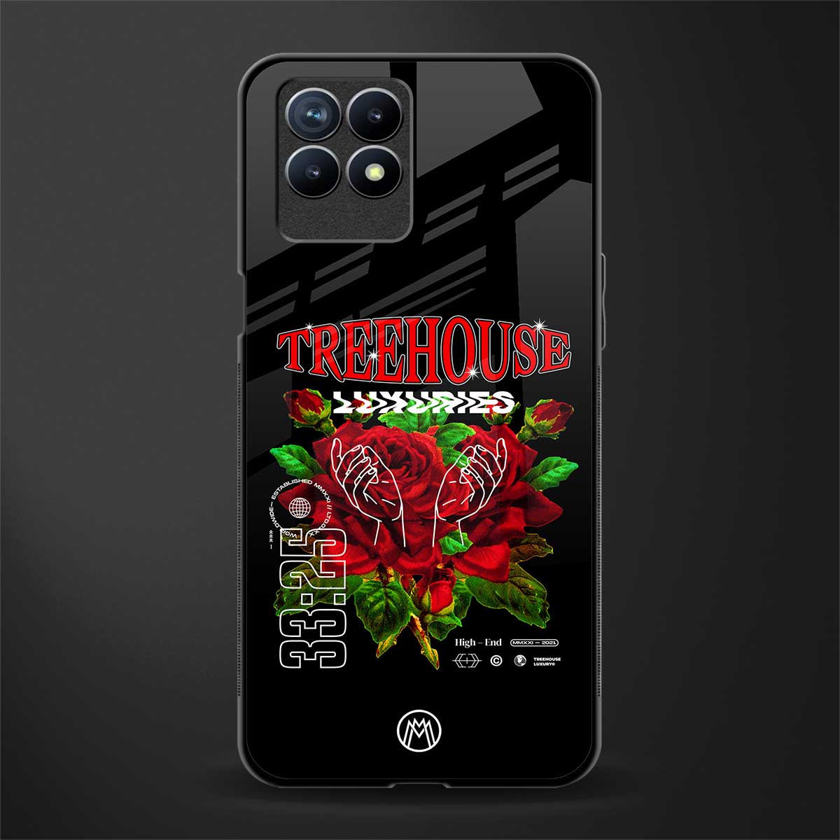 treehouse glass case for realme 8i image