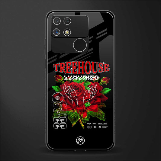 treehouse back phone cover | glass case for realme narzo 50a