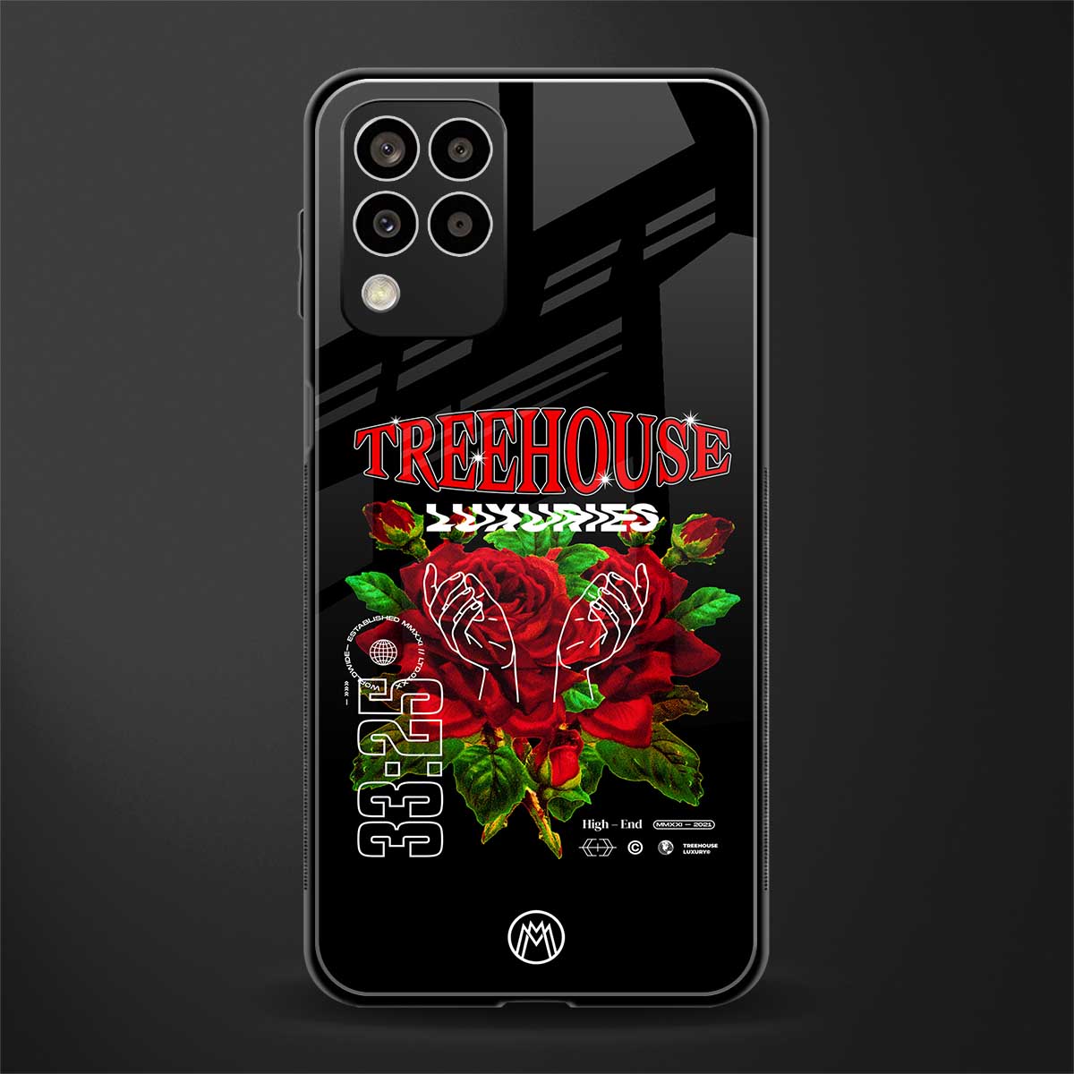 treehouse back phone cover | glass case for samsung galaxy m33 5g
