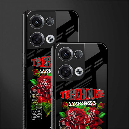 treehouse back phone cover | glass case for oppo reno 8