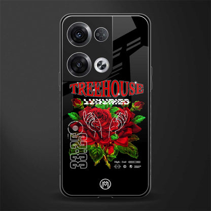 treehouse back phone cover | glass case for oppo reno 8