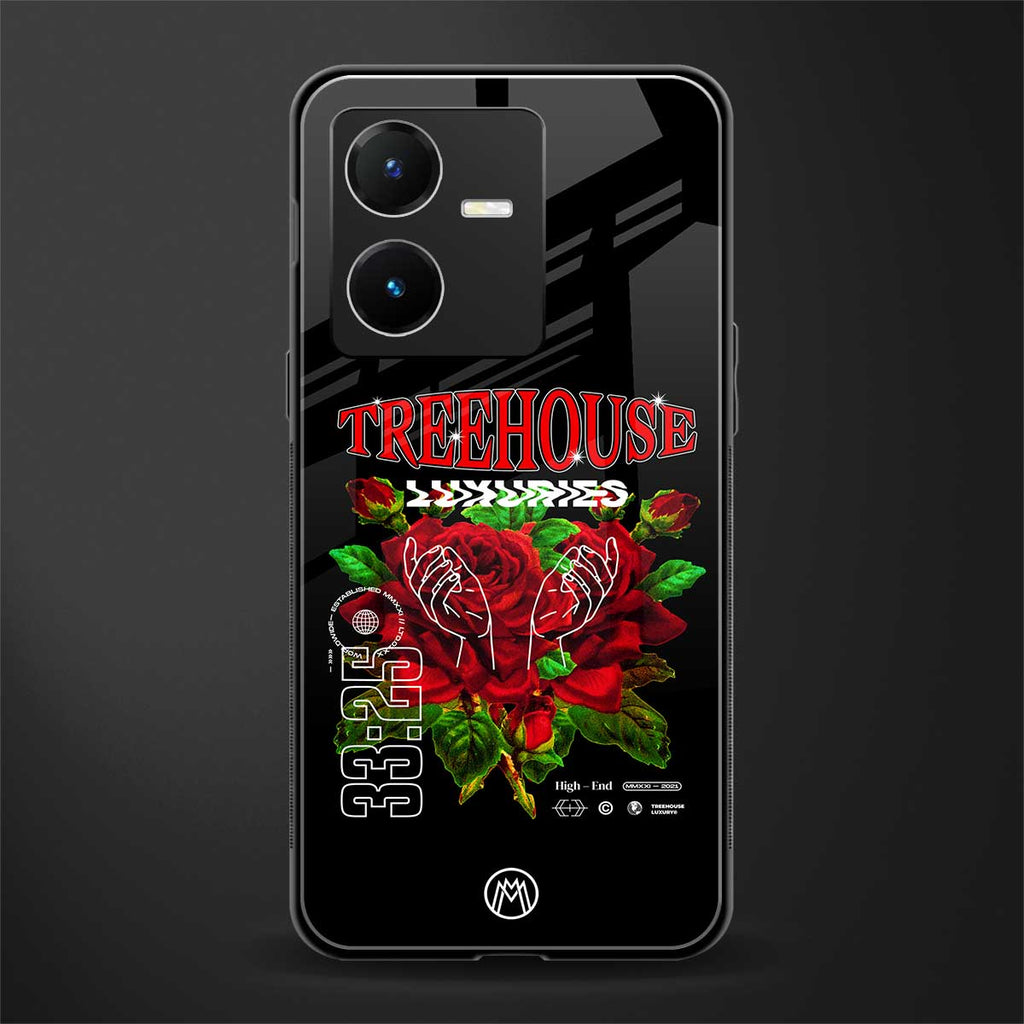 treehouse back phone cover | glass case for vivo y22