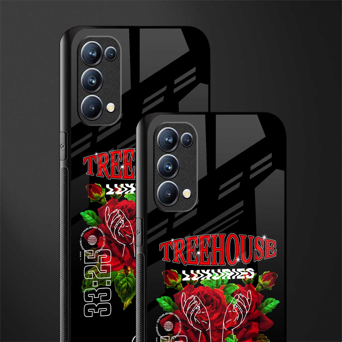 treehouse back phone cover | glass case for oppo reno 5