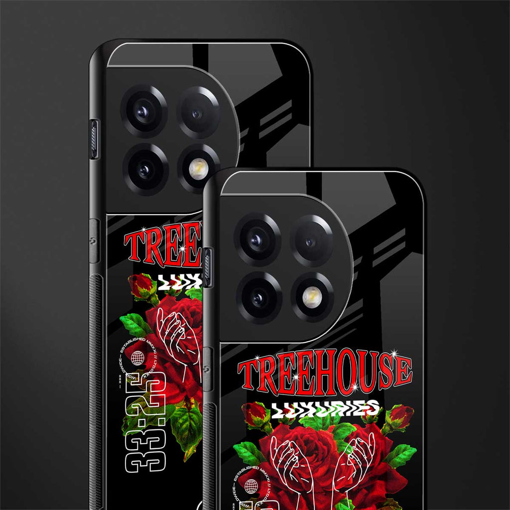 treehouse back phone cover | glass case for oneplus 11r