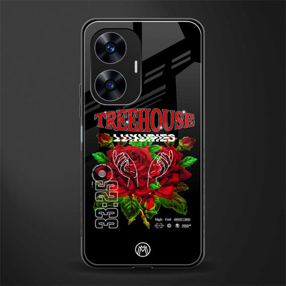 treehouse back phone cover | glass case for realme c55