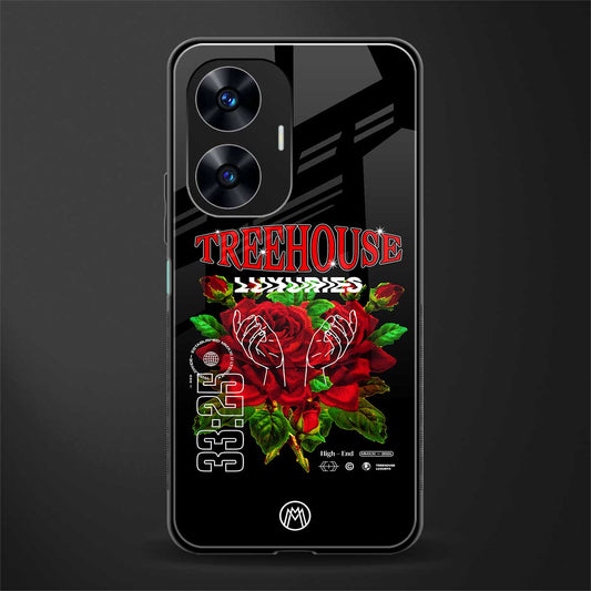 treehouse back phone cover | glass case for realme c55