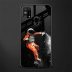 trippy astronaut glass case for samsung galaxy f41 image
