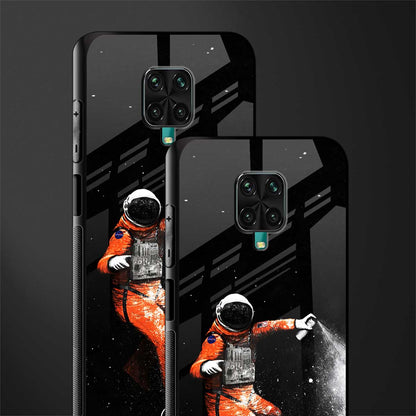 trippy astronaut glass case for poco m2 pro image-2