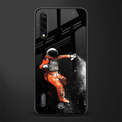 trippy astronaut glass case for mi a3 redmi a3 image