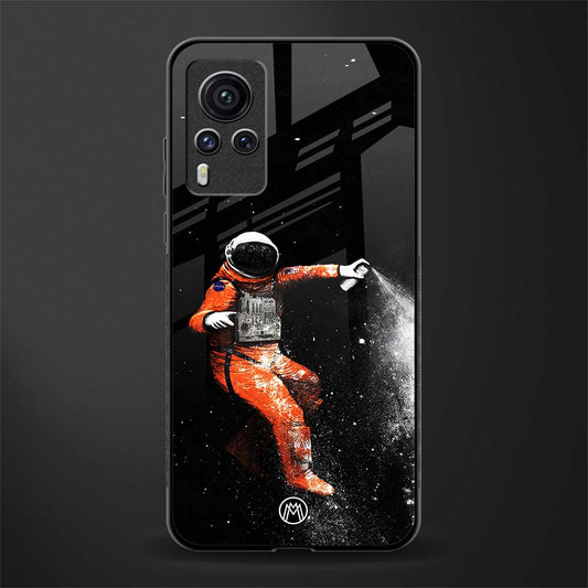 trippy astronaut glass case for vivo x60 pro image