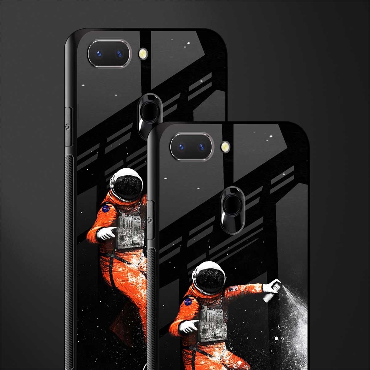 trippy astronaut glass case for oppo a5 image-2