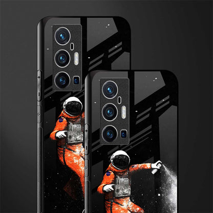 trippy astronaut glass case for vivo x70 pro plus image-2