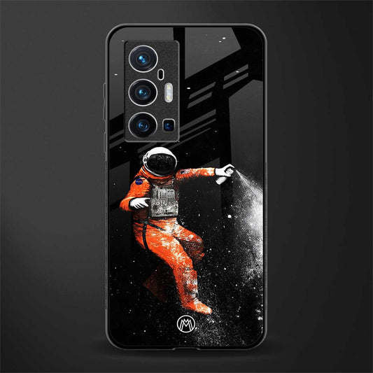 trippy astronaut glass case for vivo x70 pro plus image