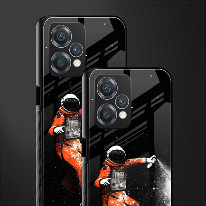 trippy astronaut back phone cover | glass case for realme 9 pro 5g