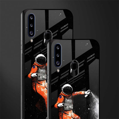 trippy astronaut glass case for samsung galaxy a20s image-2