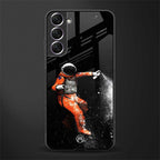 trippy astronaut glass case for samsung galaxy s22 5g image