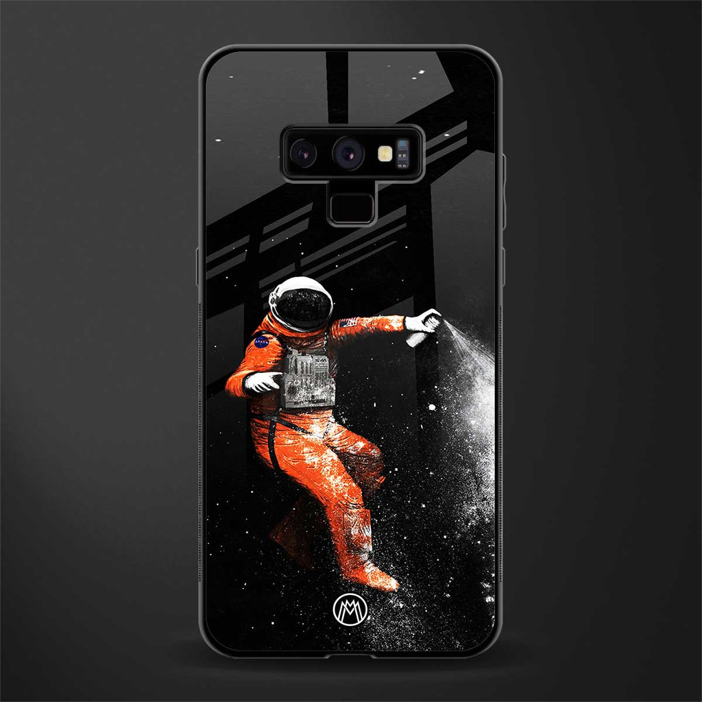 trippy astronaut glass case for samsung galaxy note 9 image