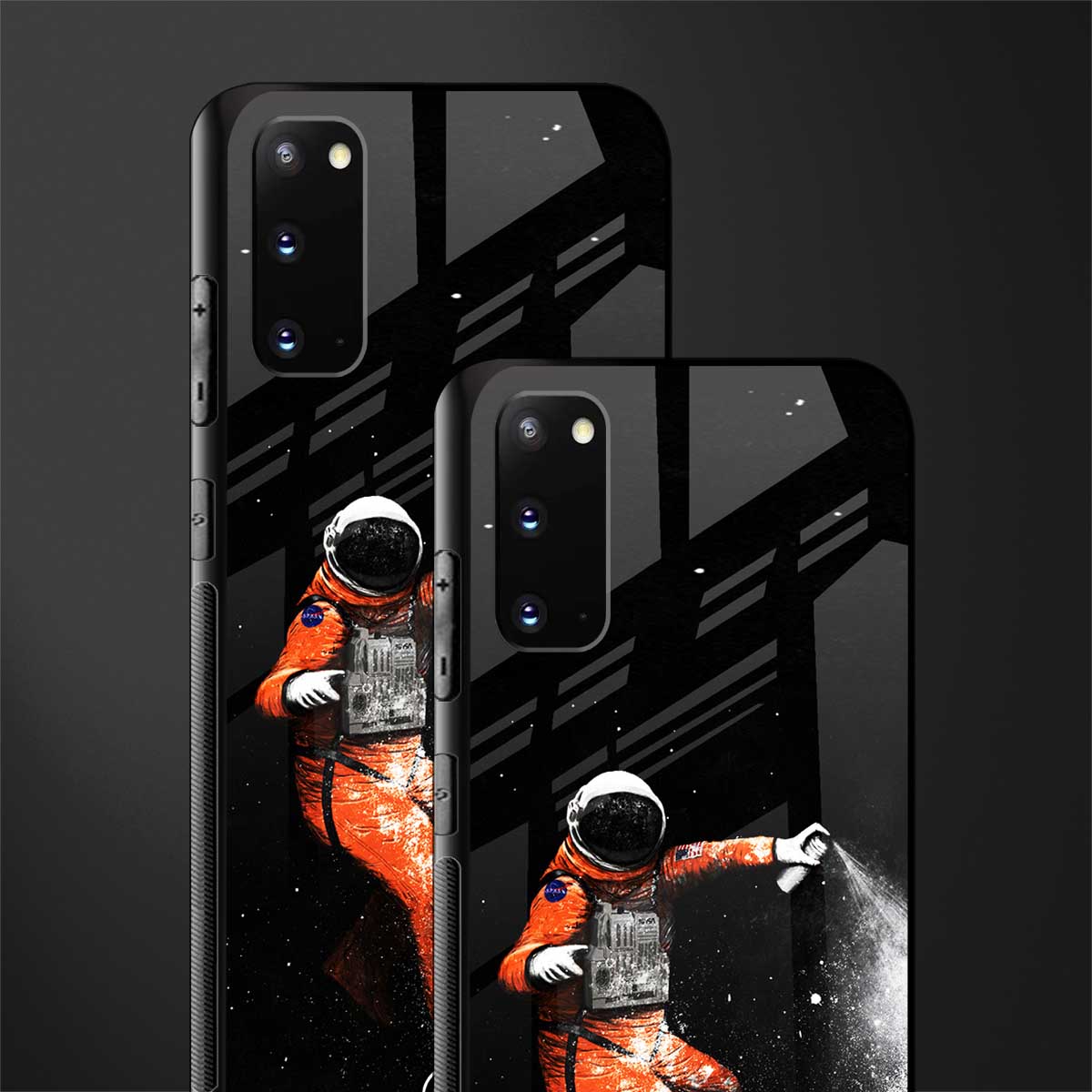 trippy astronaut glass case for samsung galaxy s20 image-2
