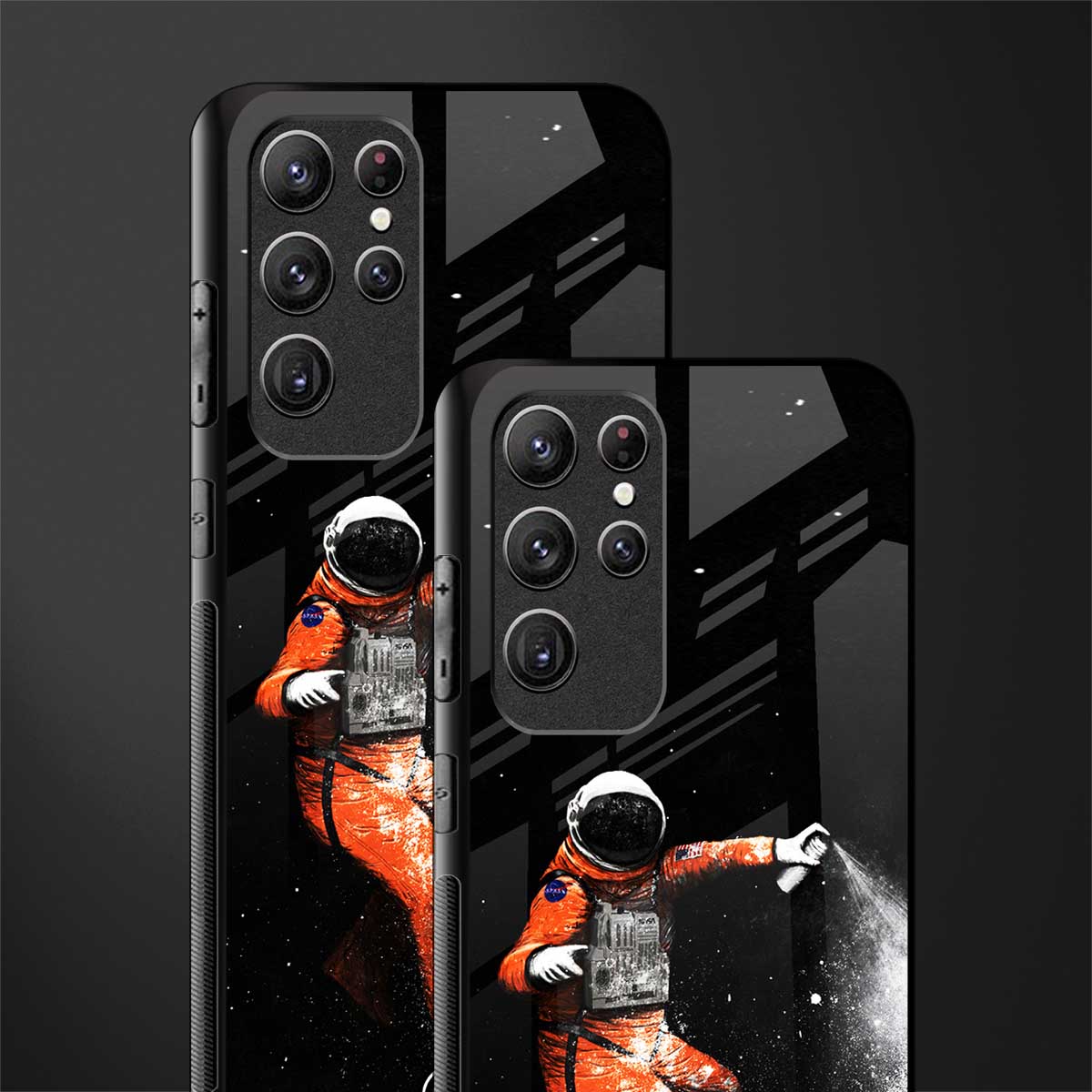 trippy astronaut glass case for samsung galaxy s21 ultra image-2