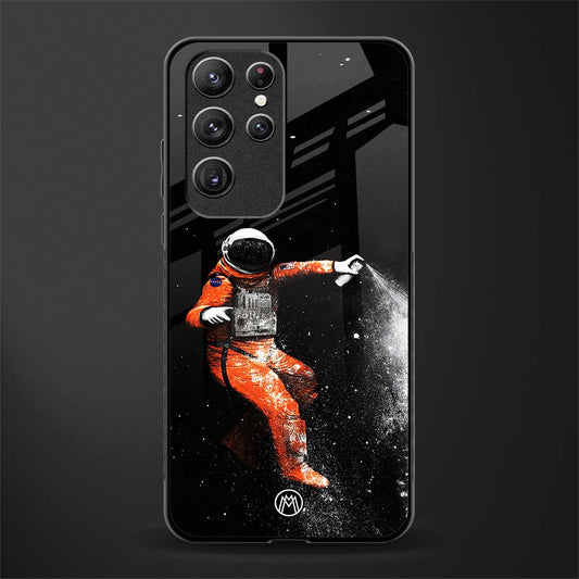 trippy astronaut glass case for samsung galaxy s21 ultra image