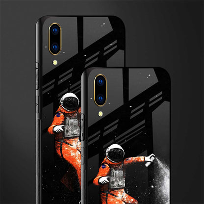 trippy astronaut glass case for vivo v11 pro image-2