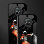 trippy astronaut glass case for mi 10i image-2