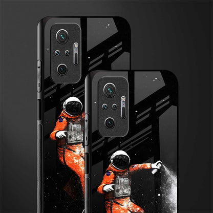 trippy astronaut glass case for redmi note 10 pro max image-2