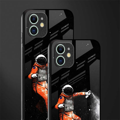 trippy astronaut glass case for iphone 12 mini image-2