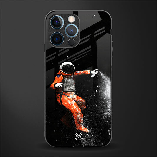 trippy astronaut glass case for iphone 12 pro image