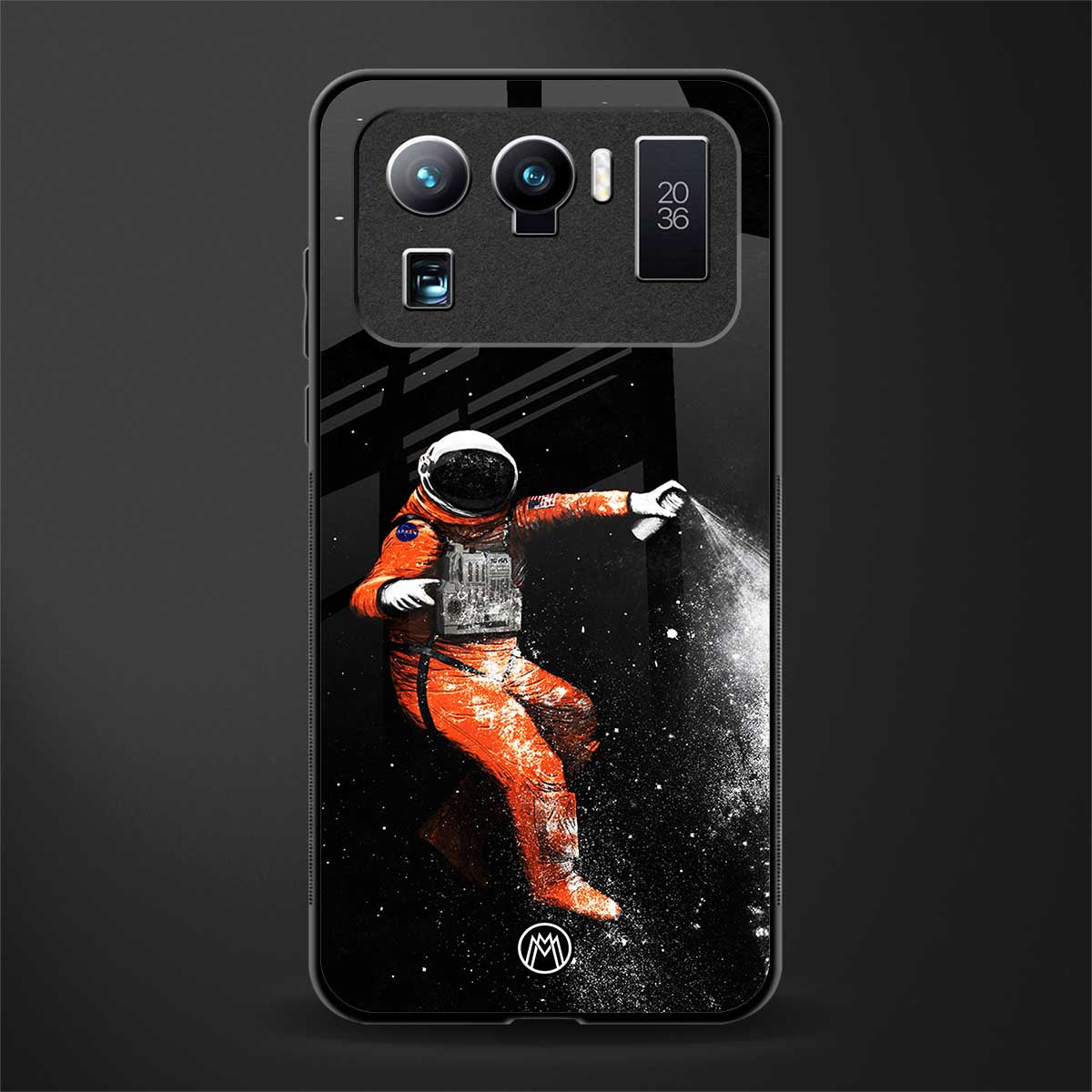 trippy astronaut glass case for mi 11 ultra 5g image