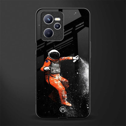 trippy astronaut glass case for realme c35 image