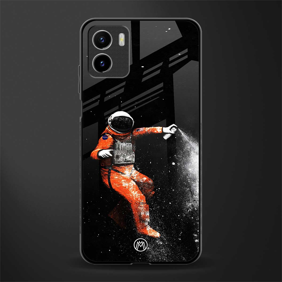 trippy astronaut glass case for vivo y15s image