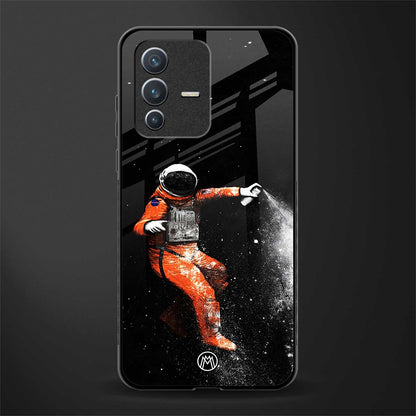 trippy astronaut glass case for vivo v23 5g image