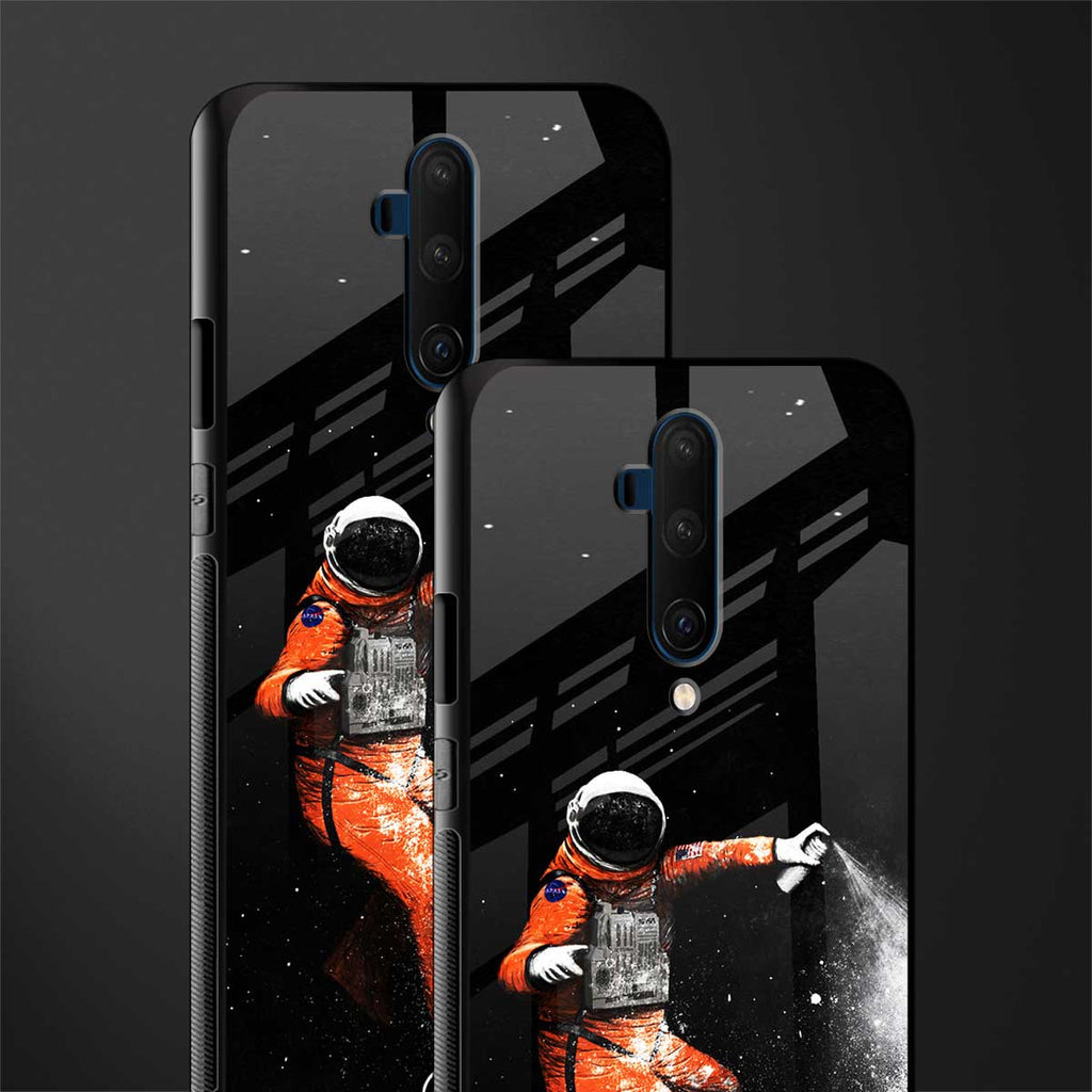 trippy astronaut glass case for oneplus 7t pro image-2