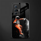 trippy astronaut glass case for vivo x70 image