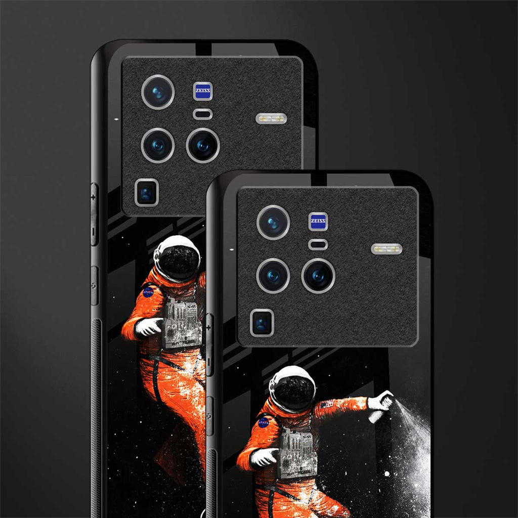 trippy astronaut glass case for vivo x80 pro 5g image-2