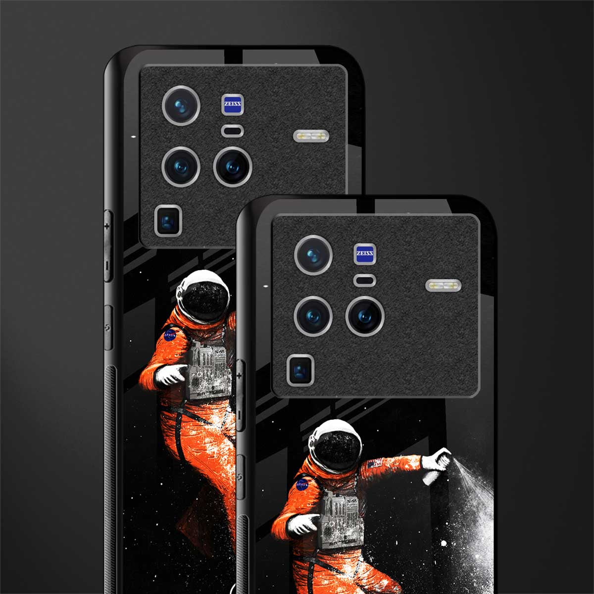 trippy astronaut glass case for vivo x80 pro 5g image-2