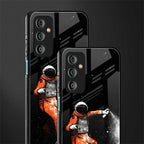 trippy astronaut back phone cover | glass case for samsung galaxy f23 5g