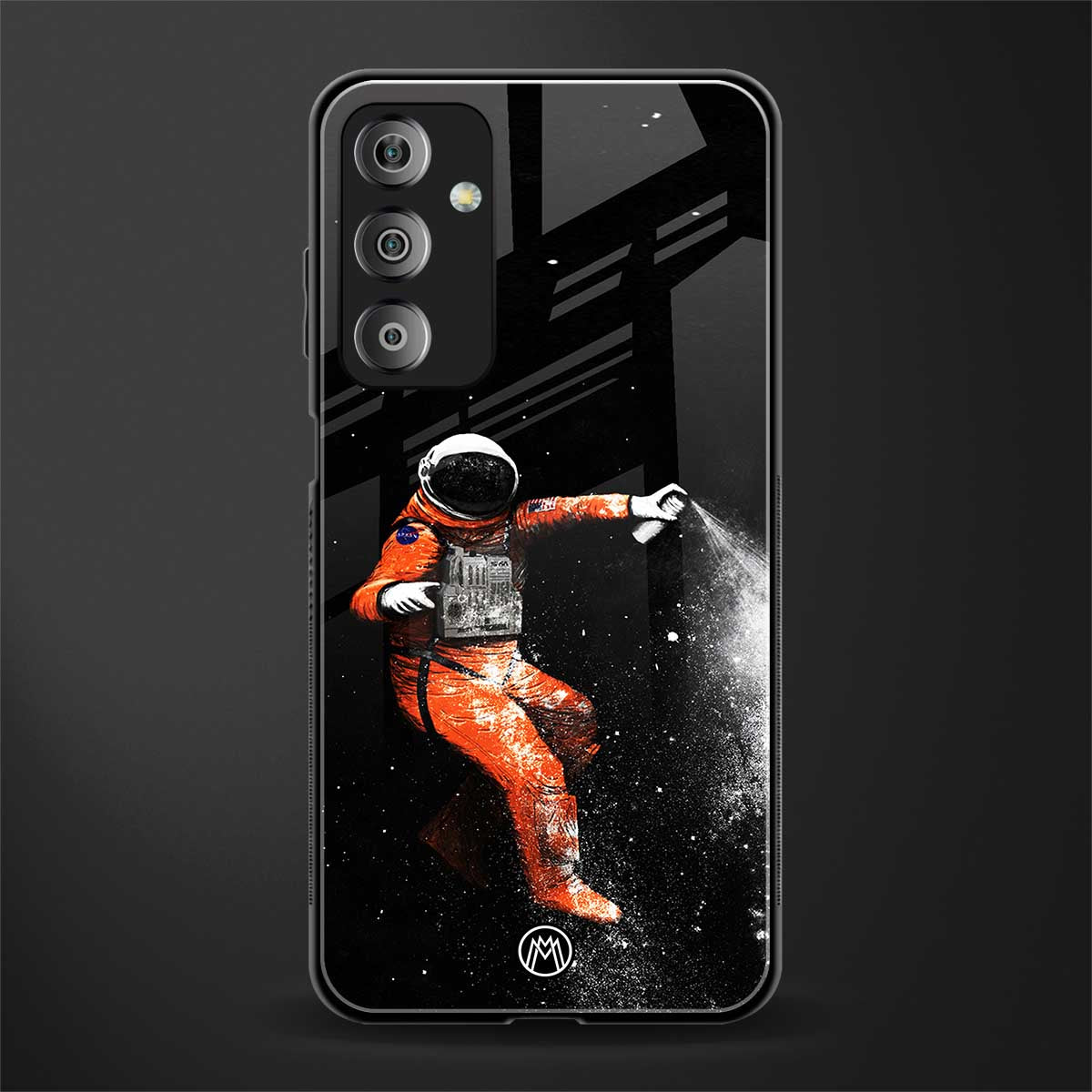 trippy astronaut back phone cover | glass case for samsung galaxy f23 5g