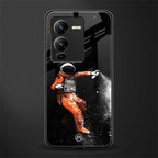 trippy astronaut back phone cover | glass case for vivo v25 pro 5g