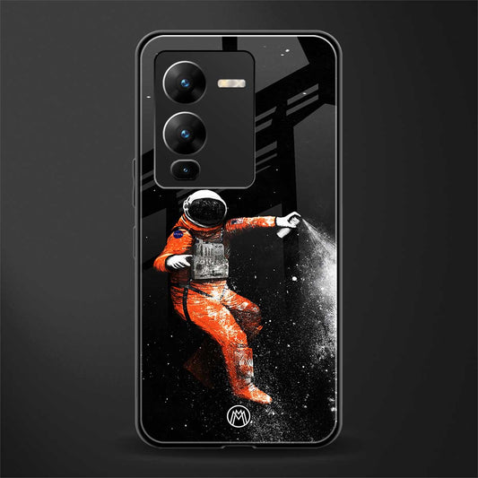 trippy astronaut back phone cover | glass case for vivo v25 pro 5g