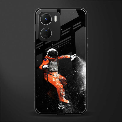 trippy astronaut back phone cover | glass case for vivo y16