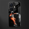 trippy astronaut back phone cover | glass case for vivo t1 44w 4g