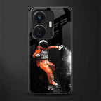 trippy astronaut back phone cover | glass case for vivo t1 44w 4g