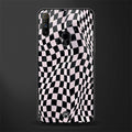 trippy b&w check pattern glass case for realme narzo 10a image