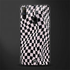 trippy b&w check pattern glass case for realme narzo 10a image