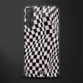 trippy b&w check pattern glass case for oppo reno 3 pro image