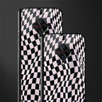 trippy b&w check pattern glass case for vivo s1 pro image-2